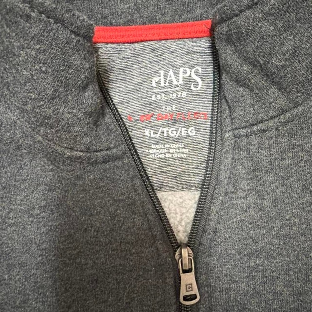 Chaps Gray Quarterzip Sweater Size XL - Picture 2 of 5